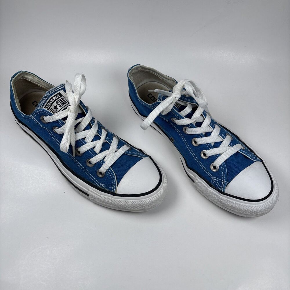 Converse Chuck Taylor All Star Low Top Blue Canvas Lace Up Sneakers Unisex